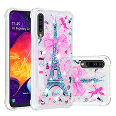 Funda Silicona Carcasa Goma Bling-Bling S03 para Samsung Galaxy A50S Rosa