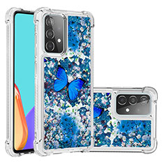 Funda Silicona Carcasa Goma Bling-Bling S03 para Samsung Galaxy A52 5G Azul