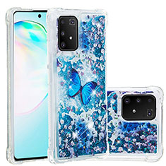 Funda Silicona Carcasa Goma Bling-Bling S03 para Samsung Galaxy M80S Azul