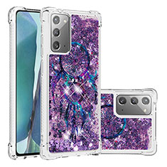 Funda Silicona Carcasa Goma Bling-Bling S03 para Samsung Galaxy Note 20 5G Morado