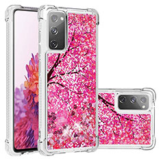 Funda Silicona Carcasa Goma Bling-Bling S03 para Samsung Galaxy S20 Lite 5G Rosa Roja