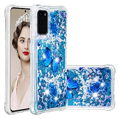 Funda Silicona Carcasa Goma Bling-Bling S04 para Samsung Galaxy S20 5G Azul