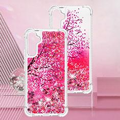 Funda Silicona Carcasa Goma Bling-Bling YB1 para Samsung Galaxy A34 5G Rosa Roja