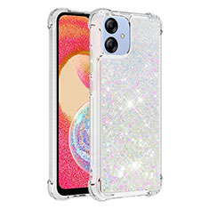 Funda Silicona Carcasa Goma Bling-Bling YB3 para Samsung Galaxy M04 Plata