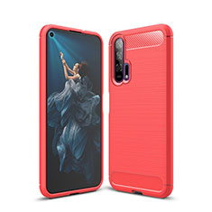 Funda Silicona Carcasa Goma Line C01 para Huawei Honor 20 Pro Rojo