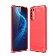 Funda Silicona Carcasa Goma Line C01 para Huawei Honor X10 5G Rojo
