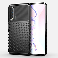 Funda Silicona Carcasa Goma Line C01 para Huawei Nova 6 Negro