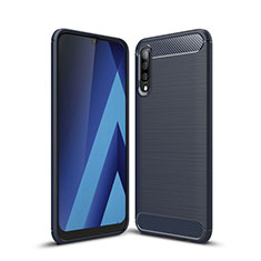 Funda Silicona Carcasa Goma Line C01 para Samsung Galaxy A70 Azul