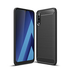 Funda Silicona Carcasa Goma Line C01 para Samsung Galaxy A90 5G Negro