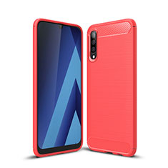 Funda Silicona Carcasa Goma Line C01 para Samsung Galaxy A90 5G Rojo