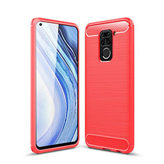 Funda Silicona Carcasa Goma Line C01 para Xiaomi Redmi Note 9 Rojo