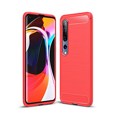 Funda Silicona Carcasa Goma Line C02 para Xiaomi Mi 10 Rojo