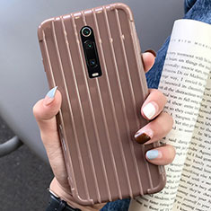 Funda Silicona Carcasa Goma Line C03 para Xiaomi Mi 9T Marron