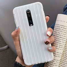 Funda Silicona Carcasa Goma Line C03 para Xiaomi Mi 9T Pro Blanco