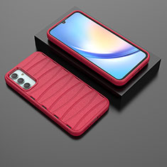 Funda Silicona Carcasa Goma Line KC2 para Samsung Galaxy A34 5G Rojo