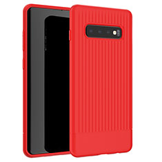Funda Silicona Carcasa Goma Line L01 para Samsung Galaxy S10 5G Rojo