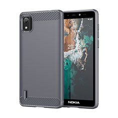 Funda Silicona Carcasa Goma Line MF1 para Nokia C2 2nd Edition Gris