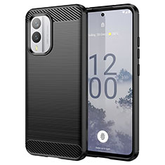 Funda Silicona Carcasa Goma Line MF1 para Nokia X30 5G Negro