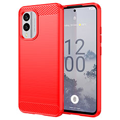 Funda Silicona Carcasa Goma Line MF1 para Nokia X30 5G Rojo