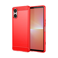 Funda Silicona Carcasa Goma Line MF1 para Sony Xperia 5 V Rojo