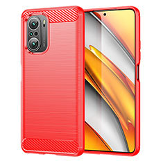 Funda Silicona Carcasa Goma Line MF1 para Xiaomi Poco F3 5G Rojo