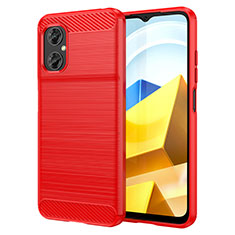Funda Silicona Carcasa Goma Line MF1 para Xiaomi Poco M4 5G Rojo