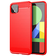 Funda Silicona Carcasa Goma Line para Google Pixel 4 XL Rojo