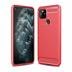 Funda Silicona Carcasa Goma Line para Google Pixel 5 Rojo