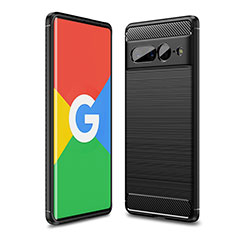 Funda Silicona Carcasa Goma Line para Google Pixel 7 Pro 5G Negro