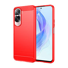 Funda Silicona Carcasa Goma Line para Huawei Honor 90 Lite 5G Rojo