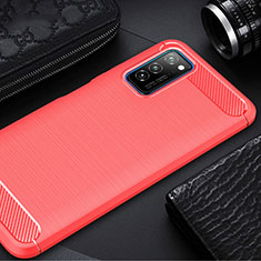 Funda Silicona Carcasa Goma Line para Huawei Honor View 30 Pro 5G Rojo