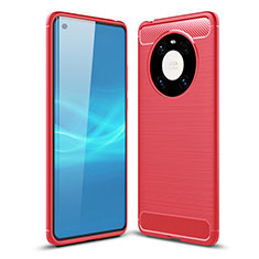 Funda Silicona Carcasa Goma Line para Huawei Mate 40E 4G Rojo