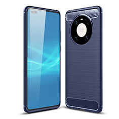 Funda Silicona Carcasa Goma Line para Huawei Mate 40E Pro 4G Azul