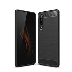 Funda Silicona Carcasa Goma Line para Huawei P30 Negro