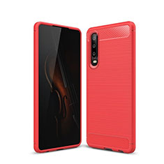 Funda Silicona Carcasa Goma Line para Huawei P30 Rojo