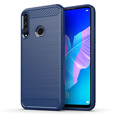 Funda Silicona Carcasa Goma Line para Huawei Y7p Azul