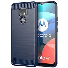 Funda Silicona Carcasa Goma Line para Motorola Moto E7 (2020) Azul