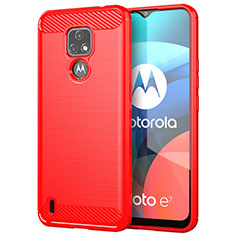 Funda Silicona Carcasa Goma Line para Motorola Moto E7 (2020) Rojo