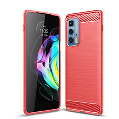 Funda Silicona Carcasa Goma Line para Motorola Moto Edge 20 Pro 5G Rojo