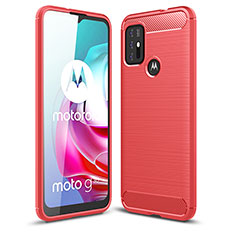 Funda Silicona Carcasa Goma Line para Motorola Moto G30 Rojo