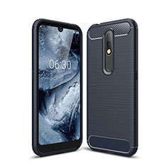 Funda Silicona Carcasa Goma Line para Nokia 4.2 Azul