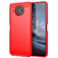 Funda Silicona Carcasa Goma Line para Nokia 8.3 5G Rojo