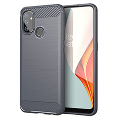 Funda Silicona Carcasa Goma Line para OnePlus Nord N100 Gris