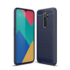 Funda Silicona Carcasa Goma Line para Oppo A11 Azul