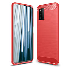 Funda Silicona Carcasa Goma Line para Samsung Galaxy F52 5G Rojo