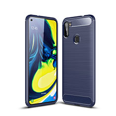 Funda Silicona Carcasa Goma Line para Samsung Galaxy M11 Azul