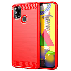 Funda Silicona Carcasa Goma Line para Samsung Galaxy M31 Prime Edition Rojo