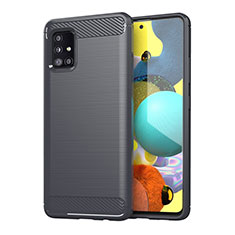 Funda Silicona Carcasa Goma Line para Samsung Galaxy M40S Gris