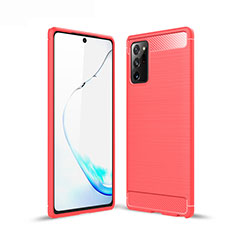Funda Silicona Carcasa Goma Line para Samsung Galaxy Note 20 Ultra 5G Rojo