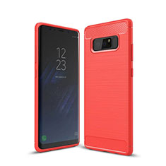 Funda Silicona Carcasa Goma Line para Samsung Galaxy Note 8 Duos N950F Rojo